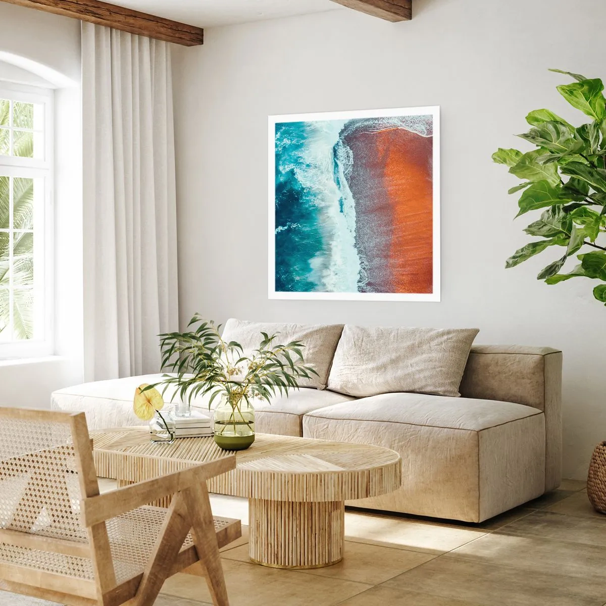 Plakat - Dotyk oceanu - 40x40 cm