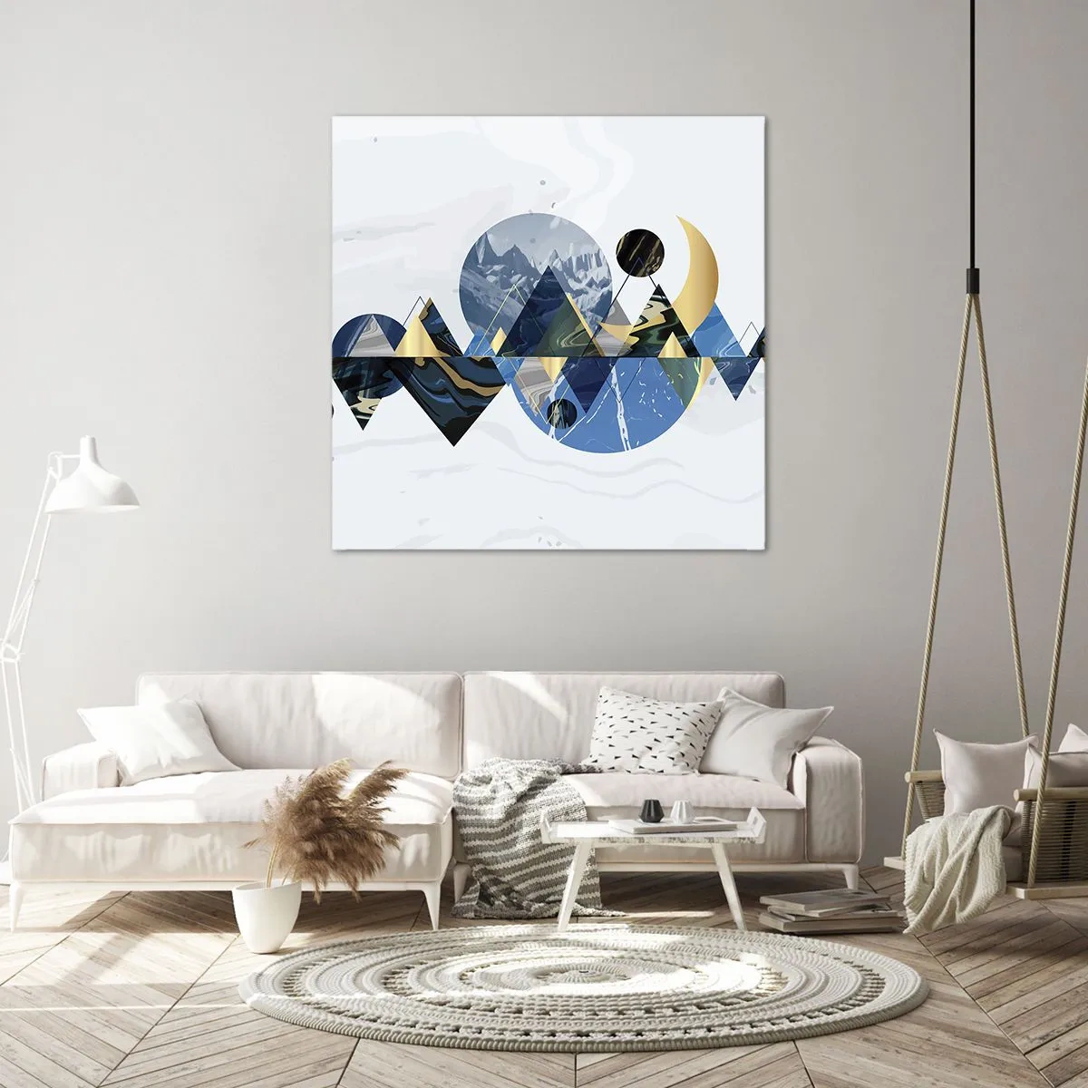 Obraz na płótnie - Pejzaż geometryczny - 60x60 cm