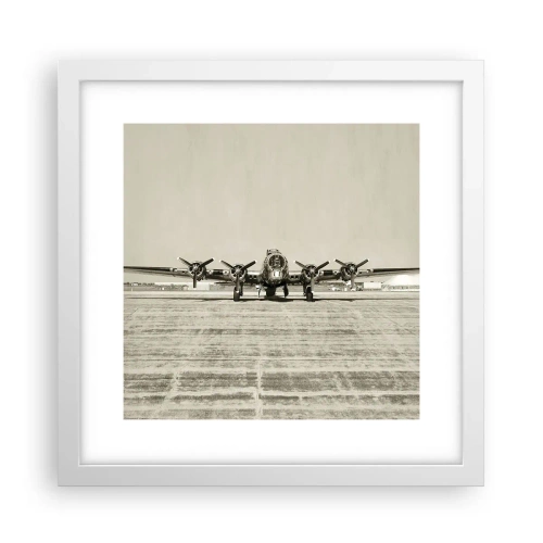 Plakat w białej ramie - Jak zawsze gotowy - 30x30 cm