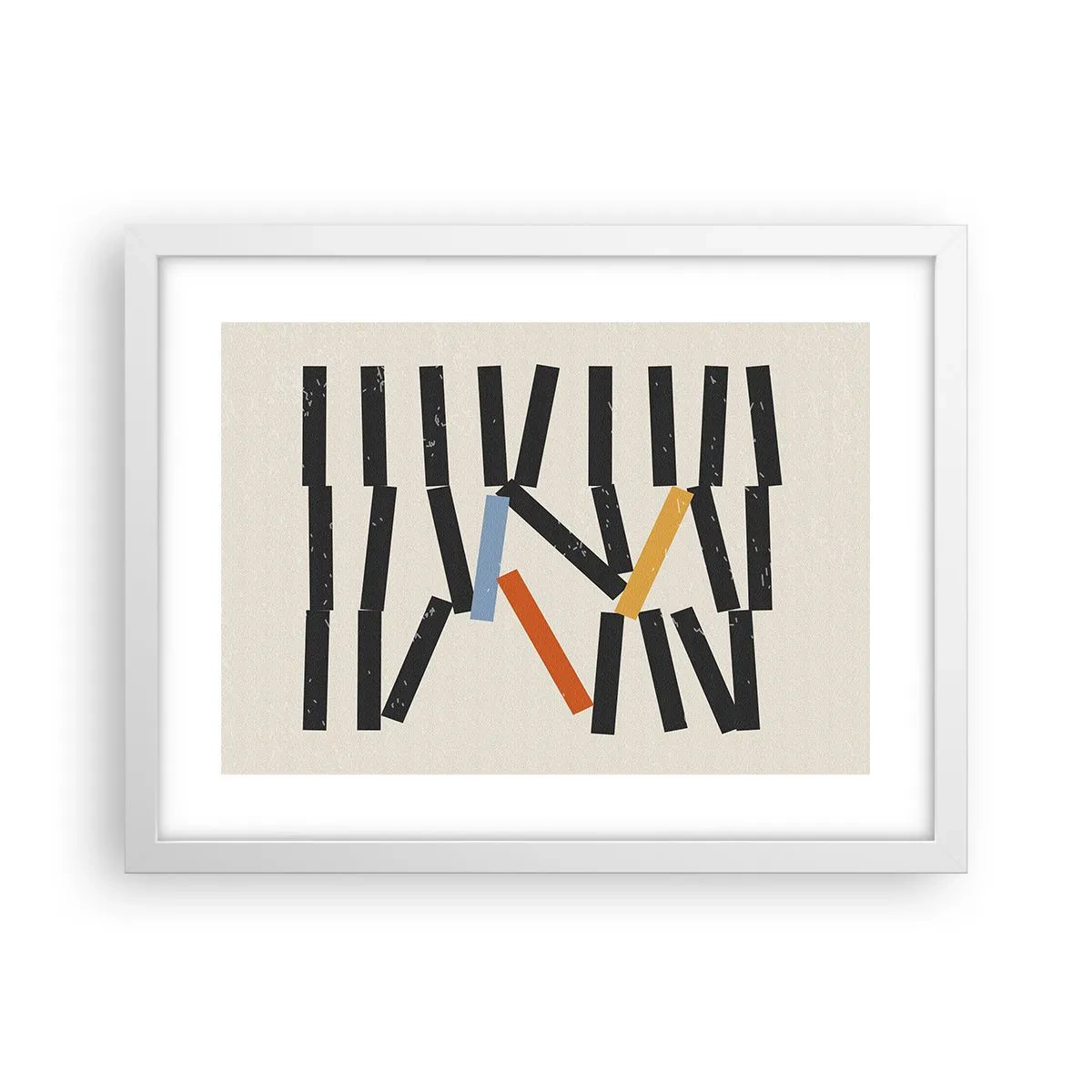 Plakat w białej ramie - Domino – kompozycja - 40x30 cm