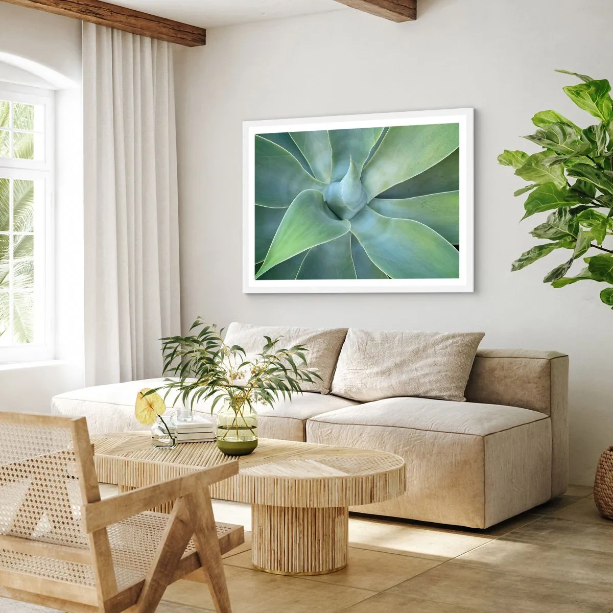 Plakat w białej ramie - Narodziny zieleni - 40x30 cm