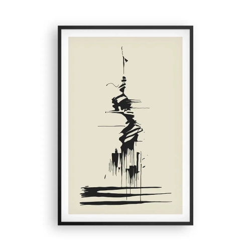 Plakat w czarnej ramie - Abstrakcja pośpieszna - 61x91 cm