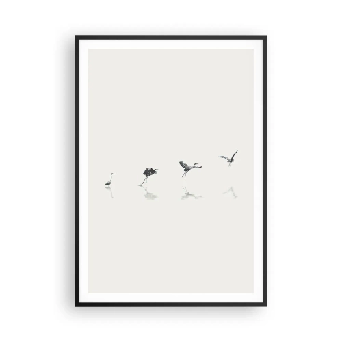 Plakat w czarnej ramie - Cztery proste kroki - 70x100 cm