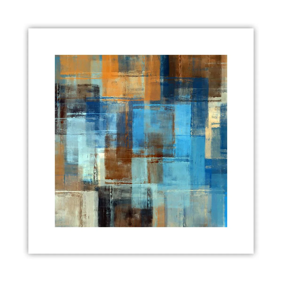 Plakat - Przez błękitną zasłonę - 30x30 cm