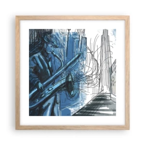 Plakat w ramie jasny dąb - Miejska rapsodia - 40x40 cm