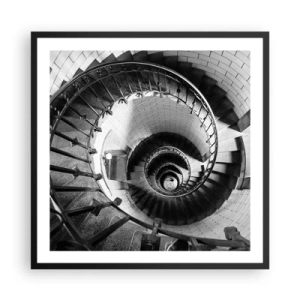 Plakat w czarnej ramie - Wyżej i wyżej - 60x60 cm