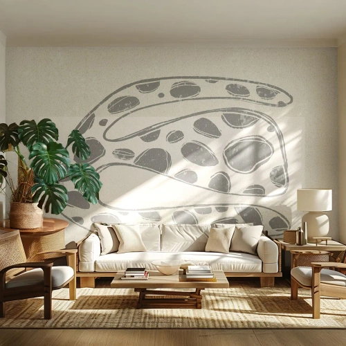 Fototapeta Standard Eco - Przedziwne stworzenie - Boho, Minimalizm, Jasny - 250x175 cm