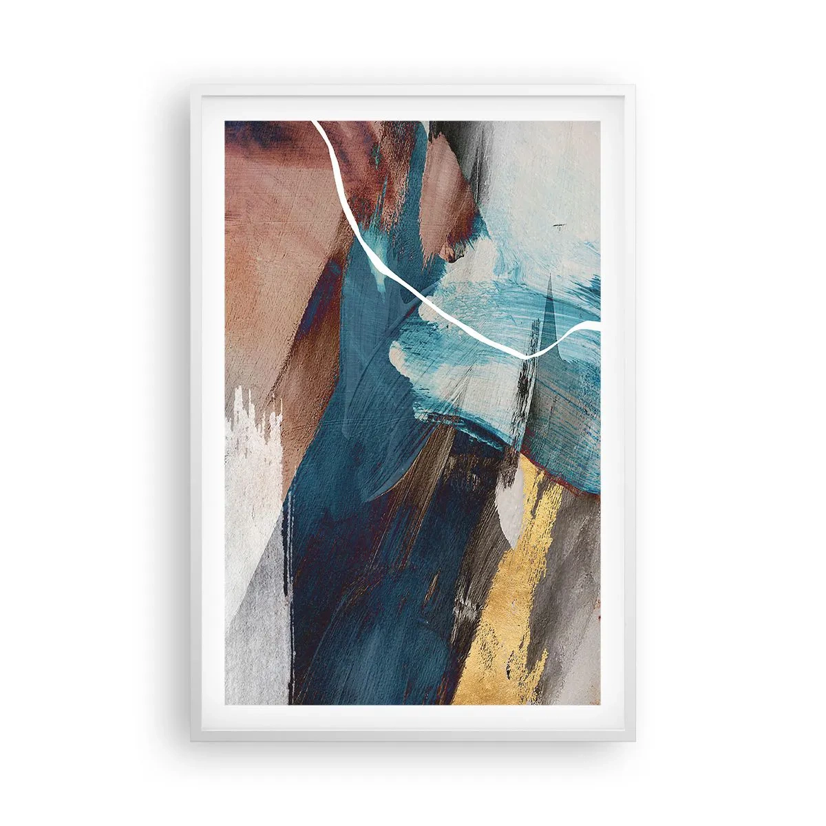 Plakat w białej ramie - Z rozmachem i energicznie - 61x91 cm