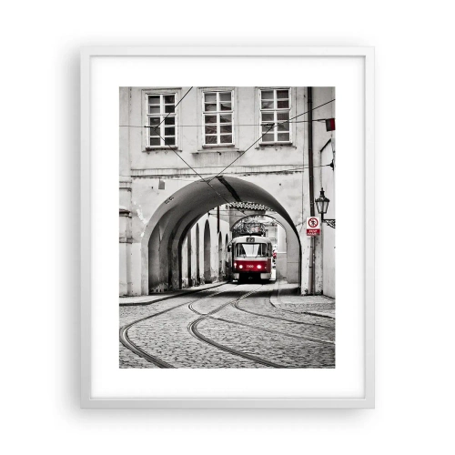 Plakat w białej ramie - Przez miejski labirynt - 40x50 cm