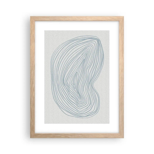 Plakat w ramie jasny dąb - Uśmiech kropli - 30x40 cm