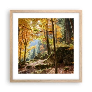 Plakat w ramie jasny dąb - Czas na odpoczynek - 40x40 cm