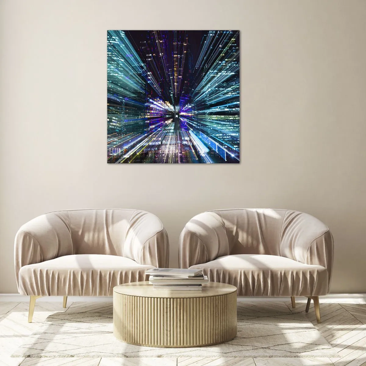 Obraz na szkle - Przejście w nadprzestrzeń - 70x70 cm