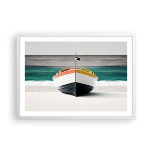 Plakat w białej ramie - Na swoim miejscu - 70x50 cm