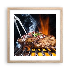 Plakat w ramie jasny dąb - Soczyste i wonne - 40x40 cm