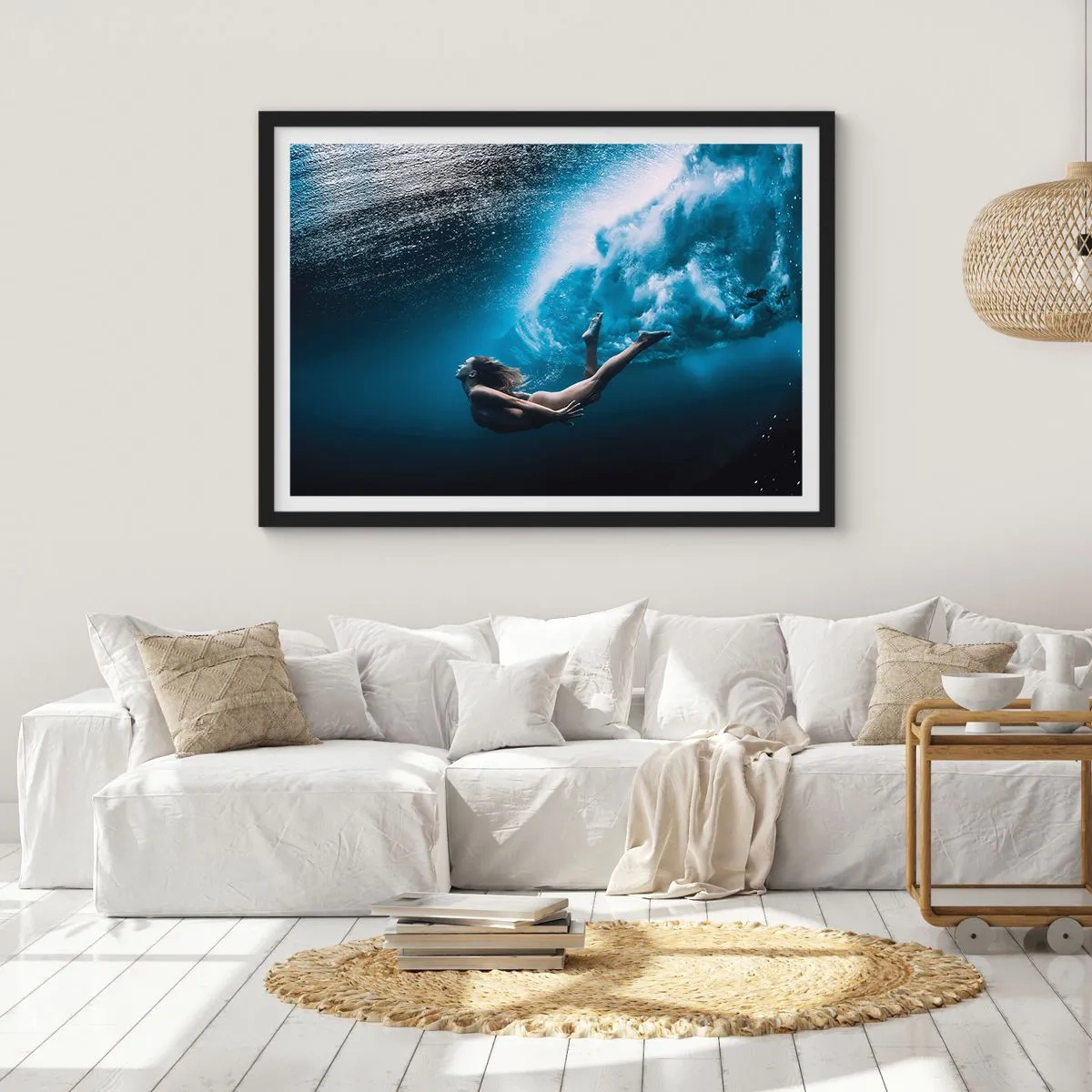 Plakat w czarnej ramie - Współczesna syrena - 40x30 cm