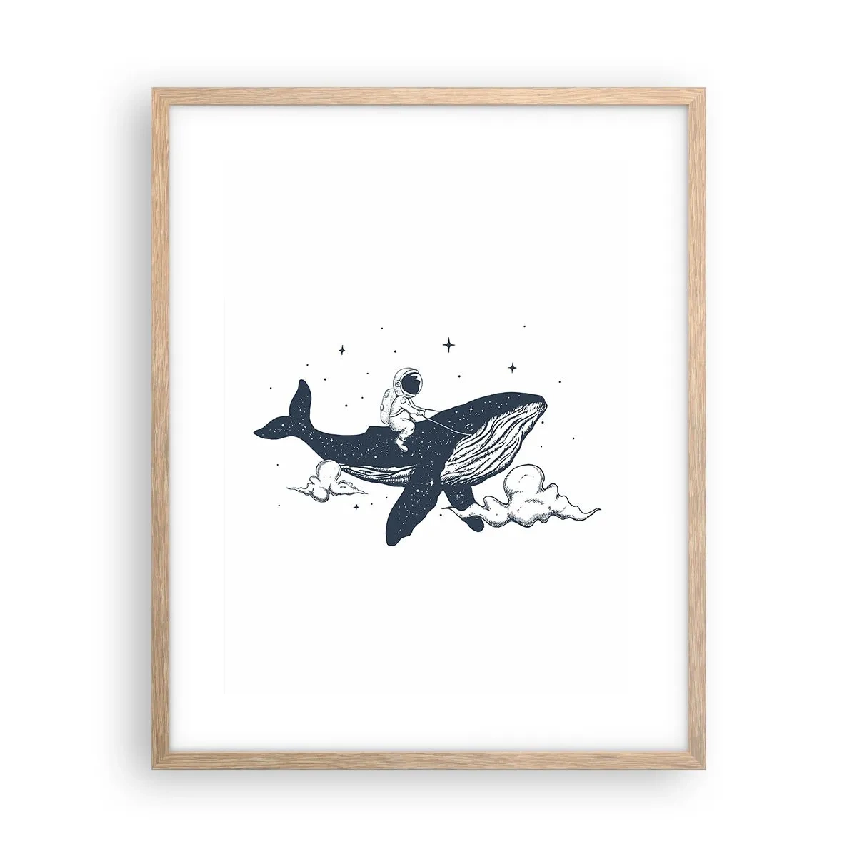 Plakat w ramie jasny dąb - Kosmiczna przygoda - 40x50 cm