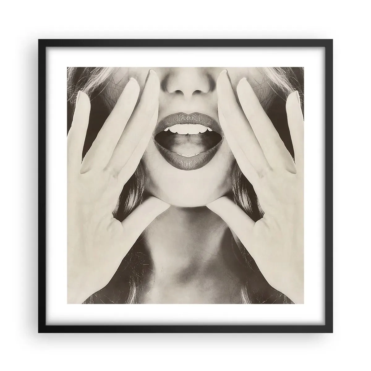Plakat w czarnej ramie - Już idę! - 50x50 cm