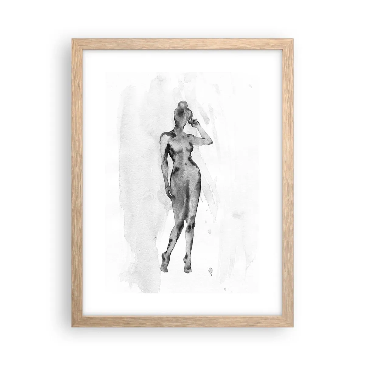 Plakat w ramie jasny dąb - Studium ideału kobiecości - 30x40 cm