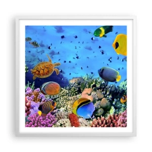 Plakat w białej ramie - I co my wiemy o życiu... - 60x60 cm