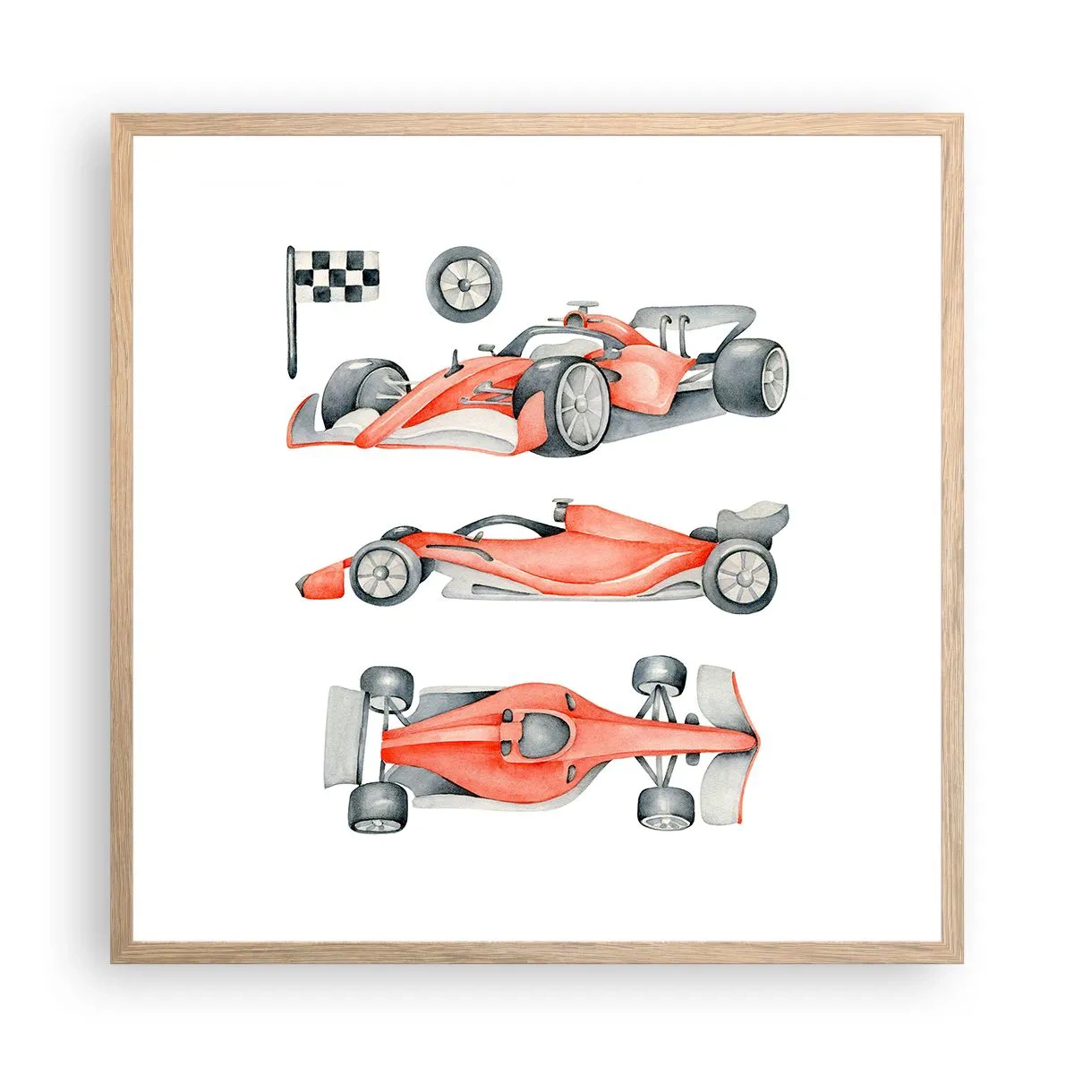 Plakat w ramie jasny dąb - Doścignąć marzenie - 60x60 cm