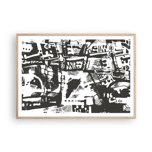 Plakat w ramie jasny dąb - Porządek czy chaos? - 100x70 cm