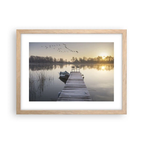 Plakat w ramie jasny dąb - Wrócę za jakiś czas - 40x30 cm