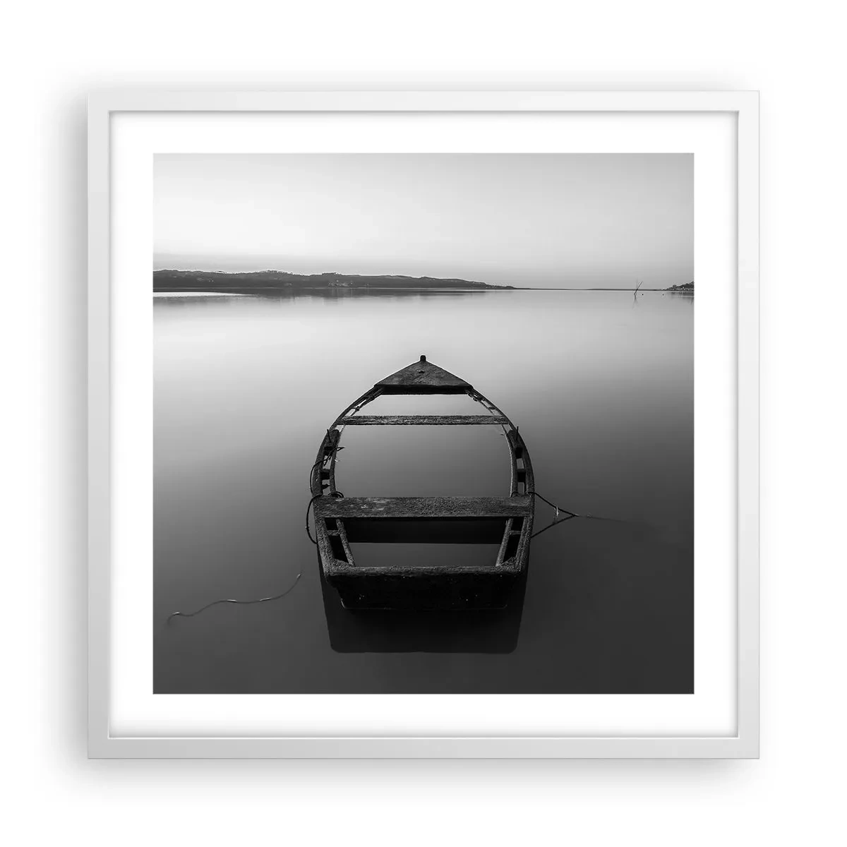 Plakat w białej ramie - Tęsknota i melancholia - 50x50 cm
