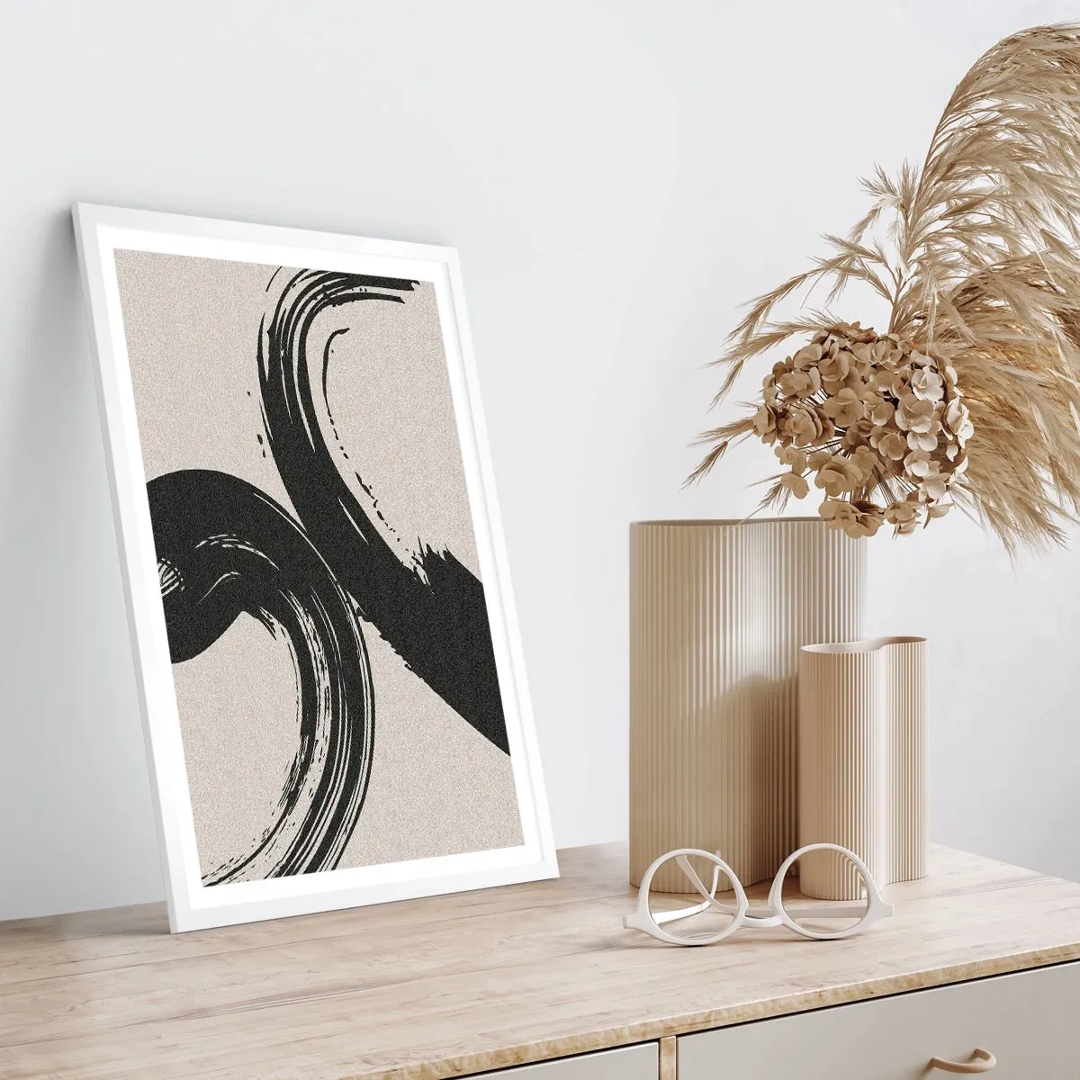 Plakat w białej ramie - Zamaszyście i koliście - 30x40 cm