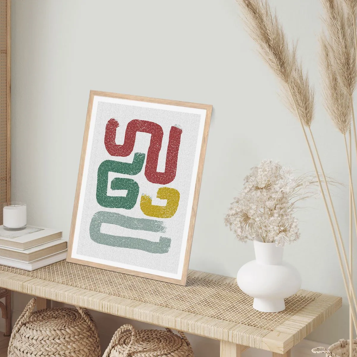 Plakat w ramie jasny dąb - W nieznanym języku - 40x50 cm