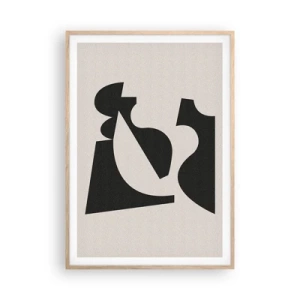 Plakat w ramie jasny dąb - Do samodzielnego składania - 70x100 cm