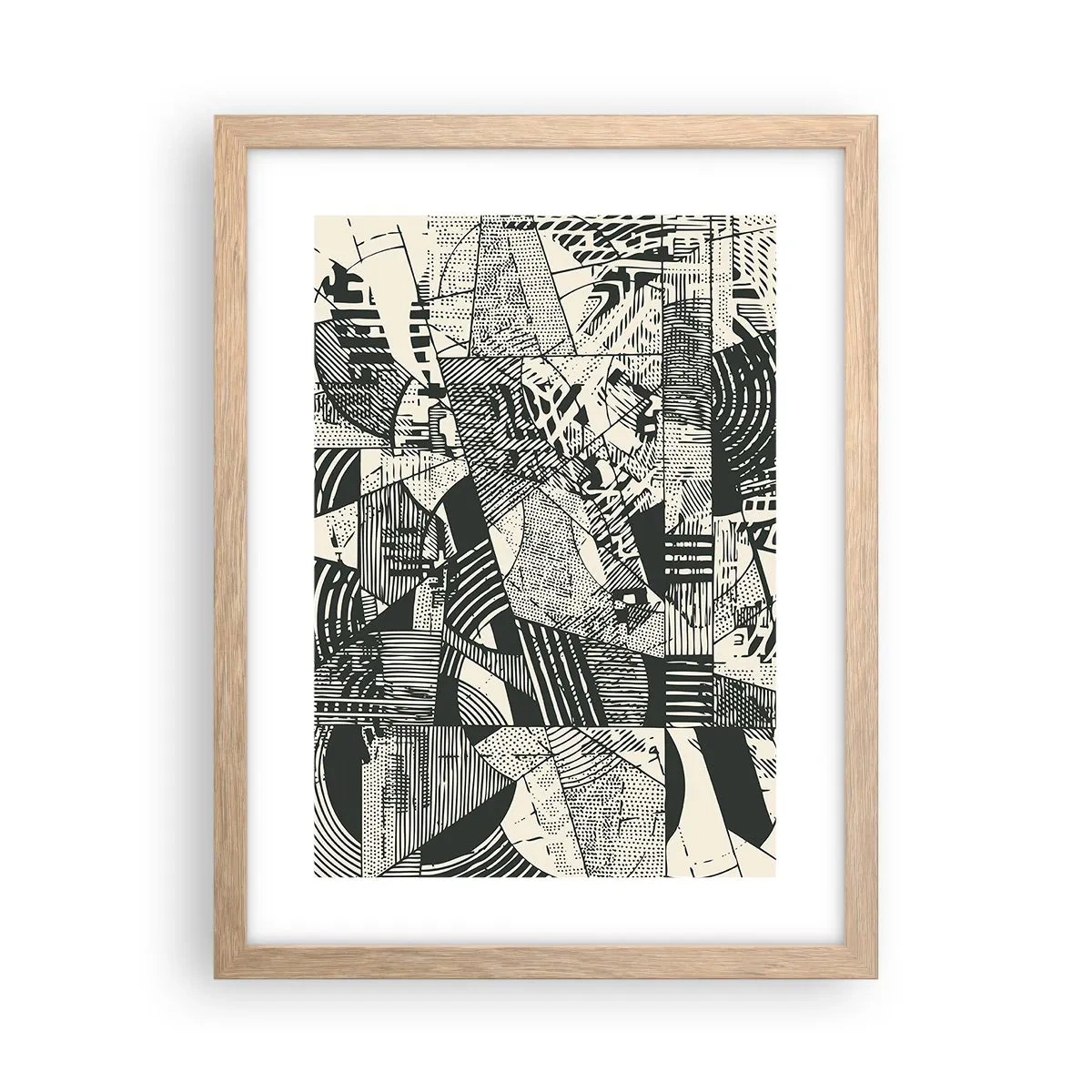 Plakat w ramie jasny dąb - Dynamika współczesności - 30x40 cm