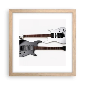 Plakat w ramie jasny dąb - Harmonia kształtów - 30x30 cm
