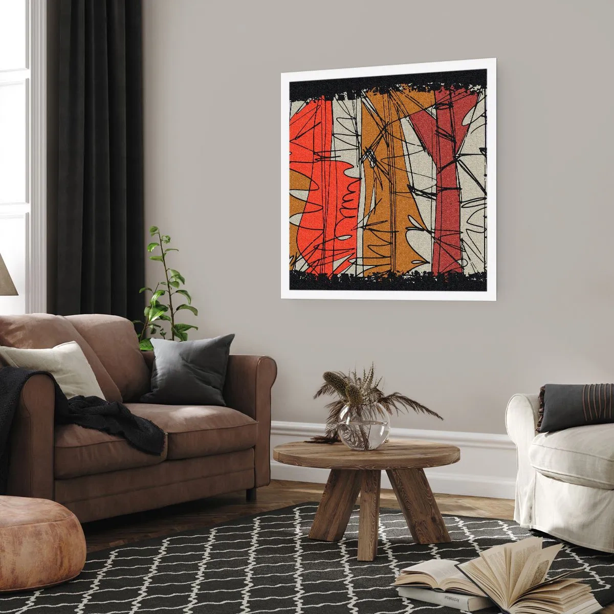 Plakat - Kompozycja spontaniczna - 50x50 cm