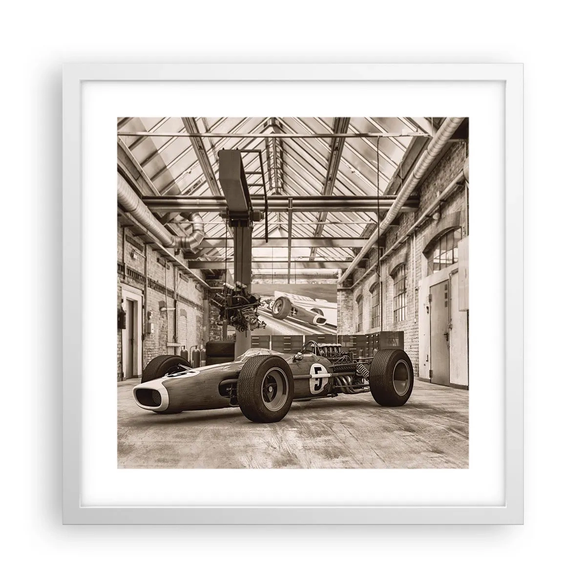 Plakat w białej ramie - Odpoczynek zwycięzcy - 40x40 cm