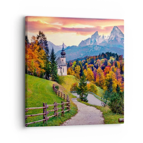 Obraz na płótnie - Pejzaż jak malowanie - 30x30 cm