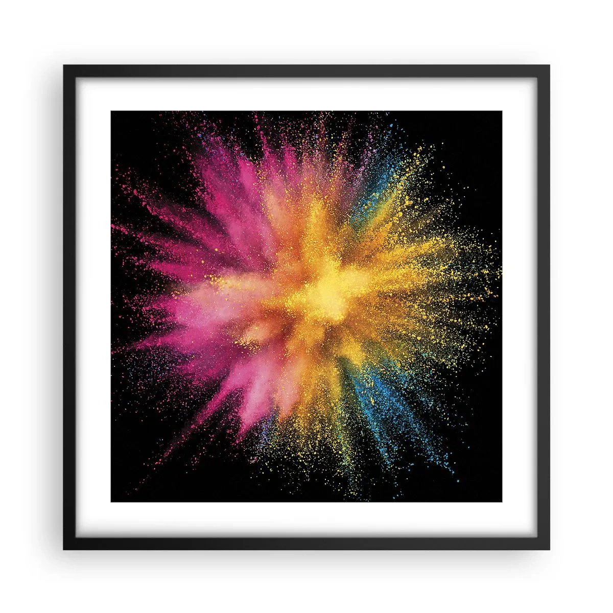 Plakat w czarnej ramie - Narodziny barw  - 50x50 cm