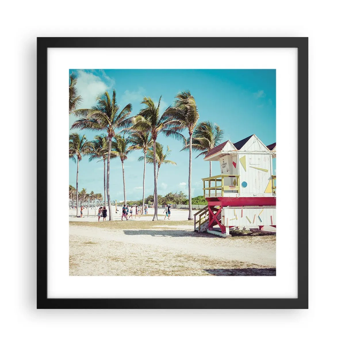 Plakat w czarnej ramie - Przed tobą piękny dzień - 40x40 cm