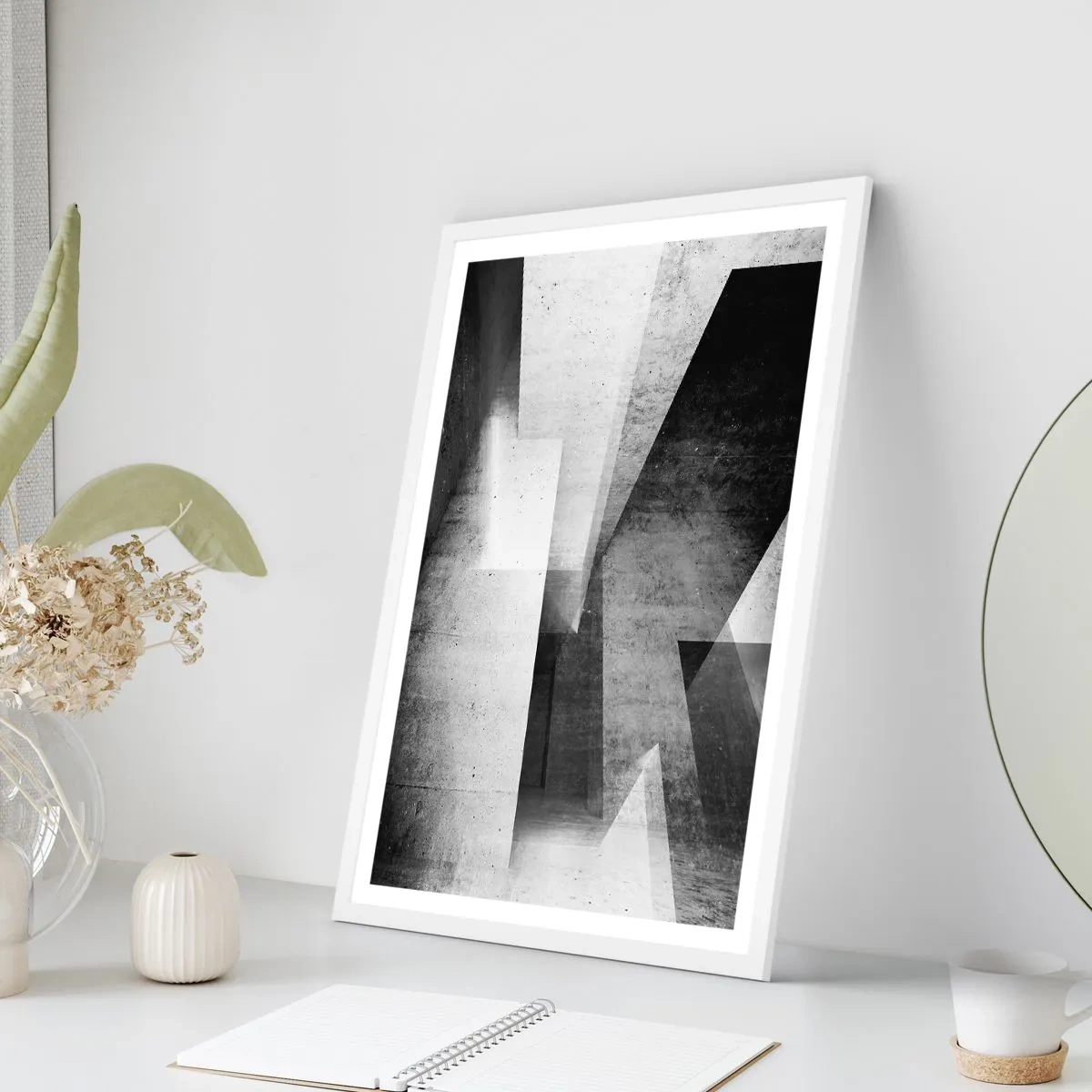 Plakat w białej ramie - Struktura przestrzeni - 70x100 cm