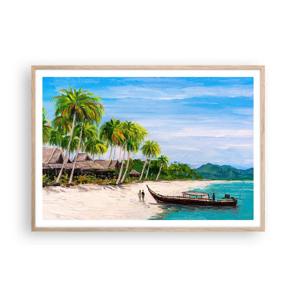 Plakat w ramie jasny dąb - Egzotyczny sen - 100x70 cm