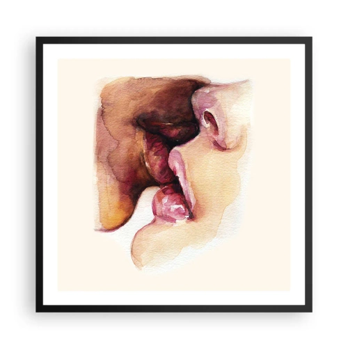Plakat w czarnej ramie - Jak noc i dzień, ziemia i niebo - 60x60 cm