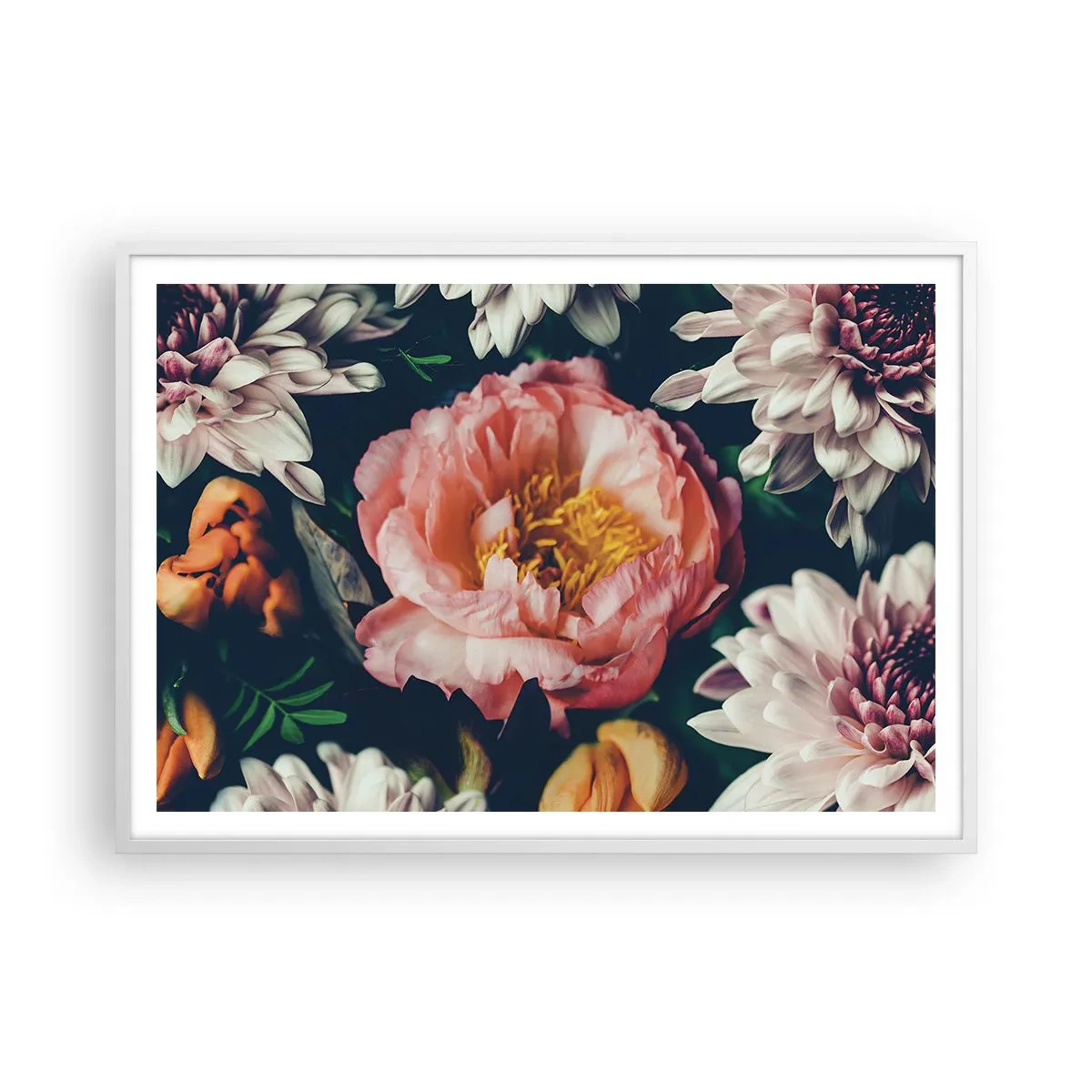 Plakat w białej ramie - Z barokowym przepychem - 100x70 cm