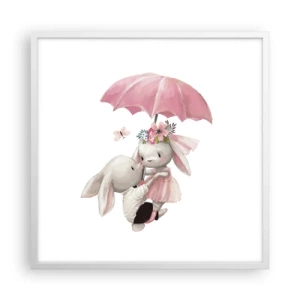 Plakat w białej ramie - To właśnie miłość - 60x60 cm