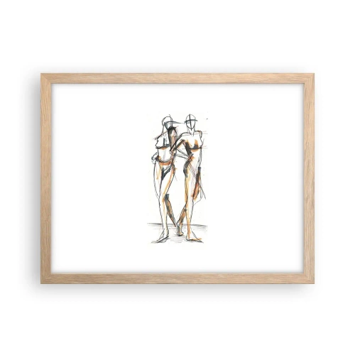 Plakat w ramie jasny dąb - Studium wdzięku - 40x30 cm