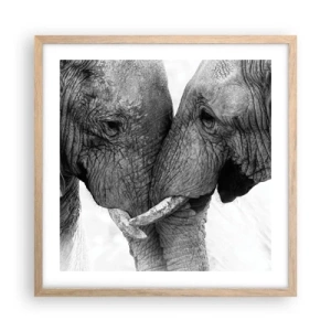 Plakat w ramie jasny dąb - Serdeczne wyznanie - 50x50 cm