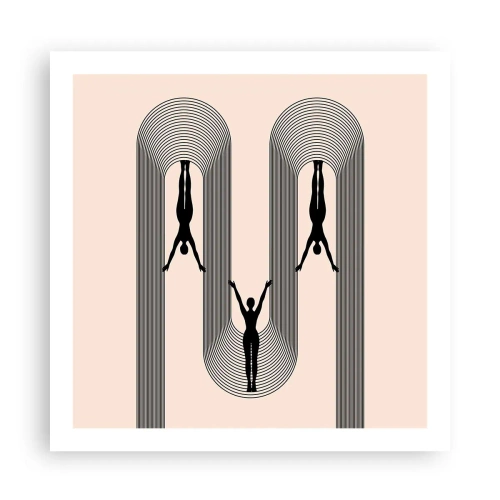 Plakat - Do góry nogami - 60x60 cm