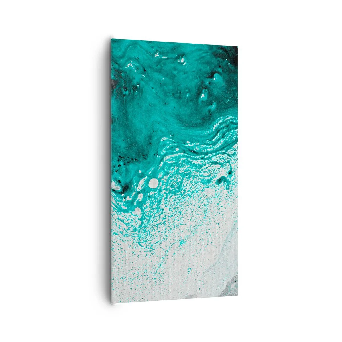 Obraz na płótnie - Rozpłynąć się w bieli i turkusie - 65x120 cm