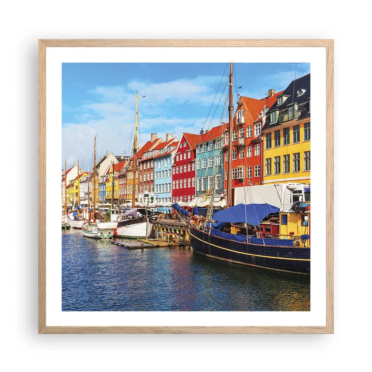Plakat w ramie jasny dąb - Radosne nabrzeże - 60x60 cm