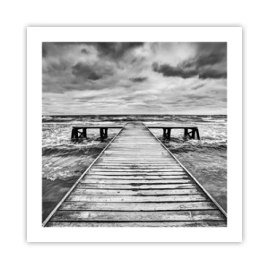 Plakat - Czekam na wiatr, co rozgoni… - 50x50 cm