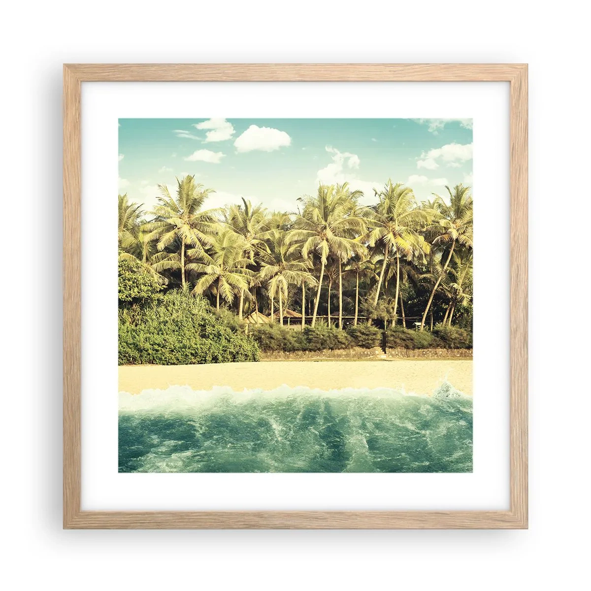 Plakat w ramie jasny dąb - A może tutaj? - 40x40 cm