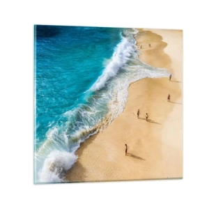 Obraz na szkle - A potem słońce, plaża… - 70x70 cm